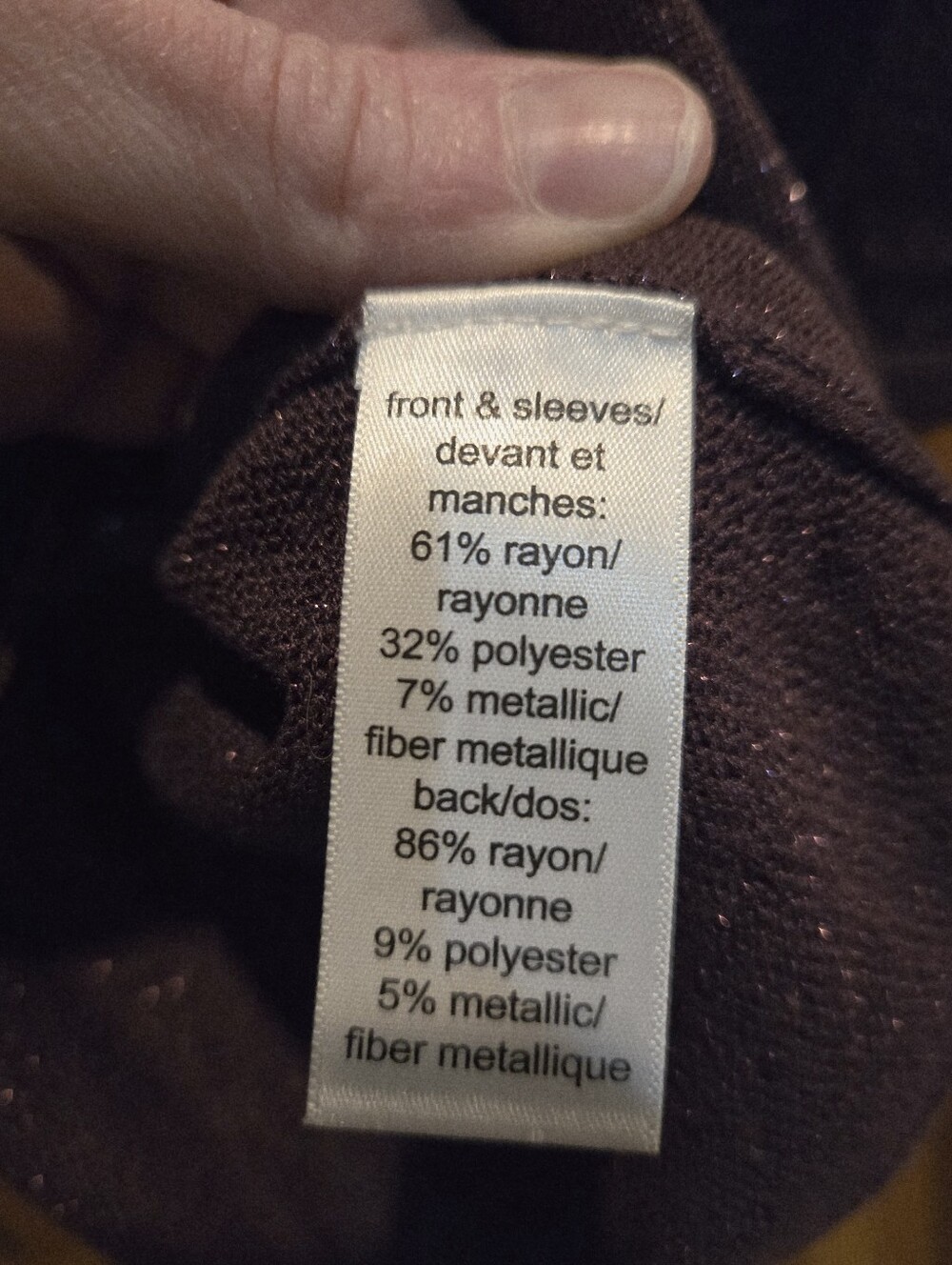 Maurices Plum Open-Front Glitter Knit Cardigan - Picture 11 of 15